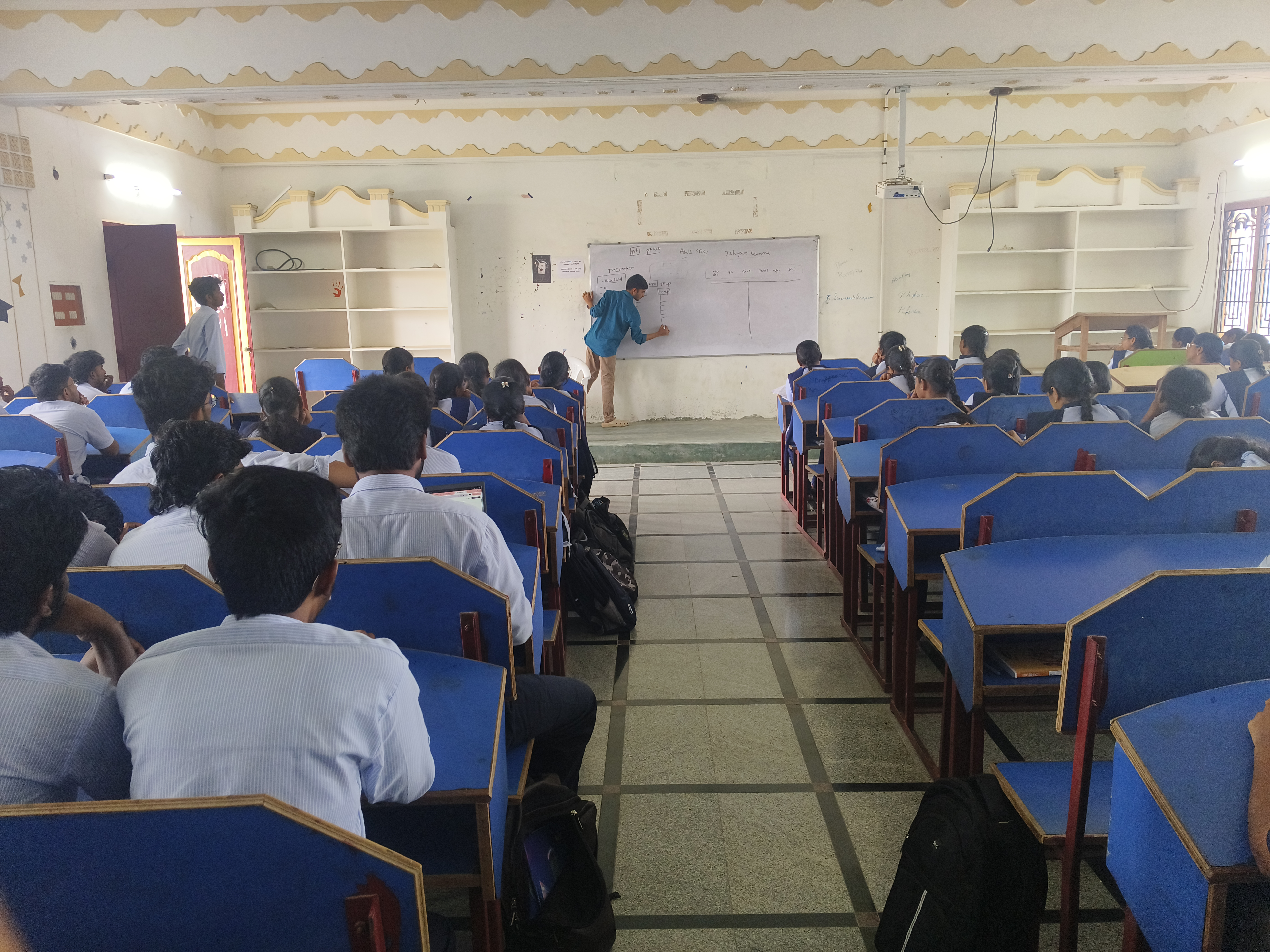 Students showing enthusiasm for AWS community activities